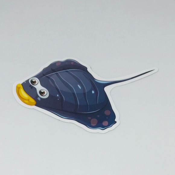 Ray Tropical Ocean Water Fish Cartoon Style Single Decor Sticker - Picture 2 of 6